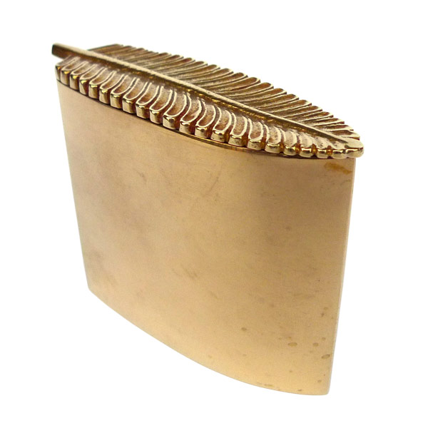Feather - Guilded Bronze Box by Line Vautrin