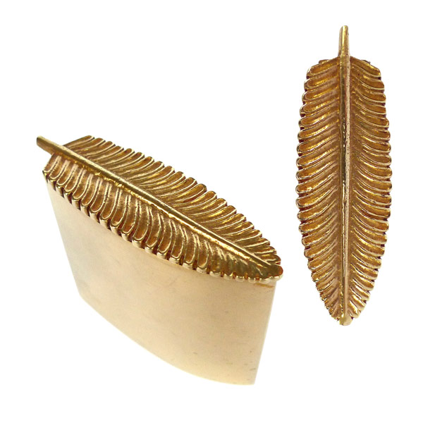 Feather - Guilded Bronze Box by Line Vautrin